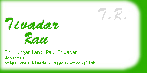 tivadar rau business card